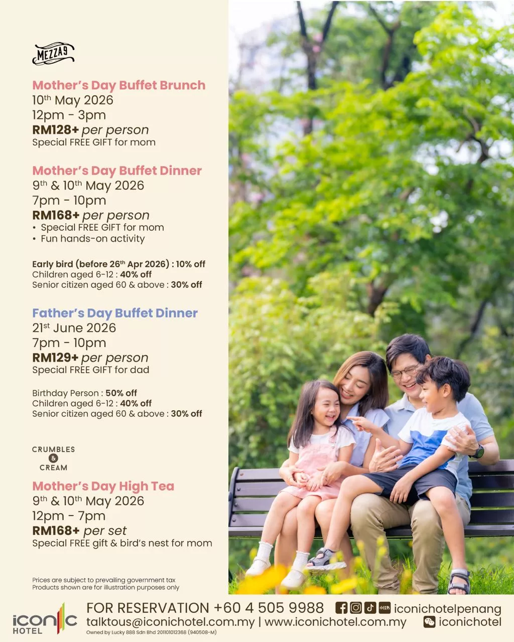 Mother’s & Father’s Day Promo