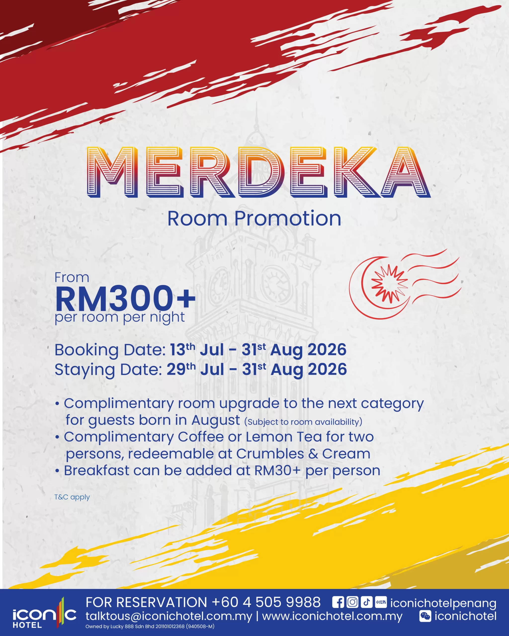 Merdeka room promo